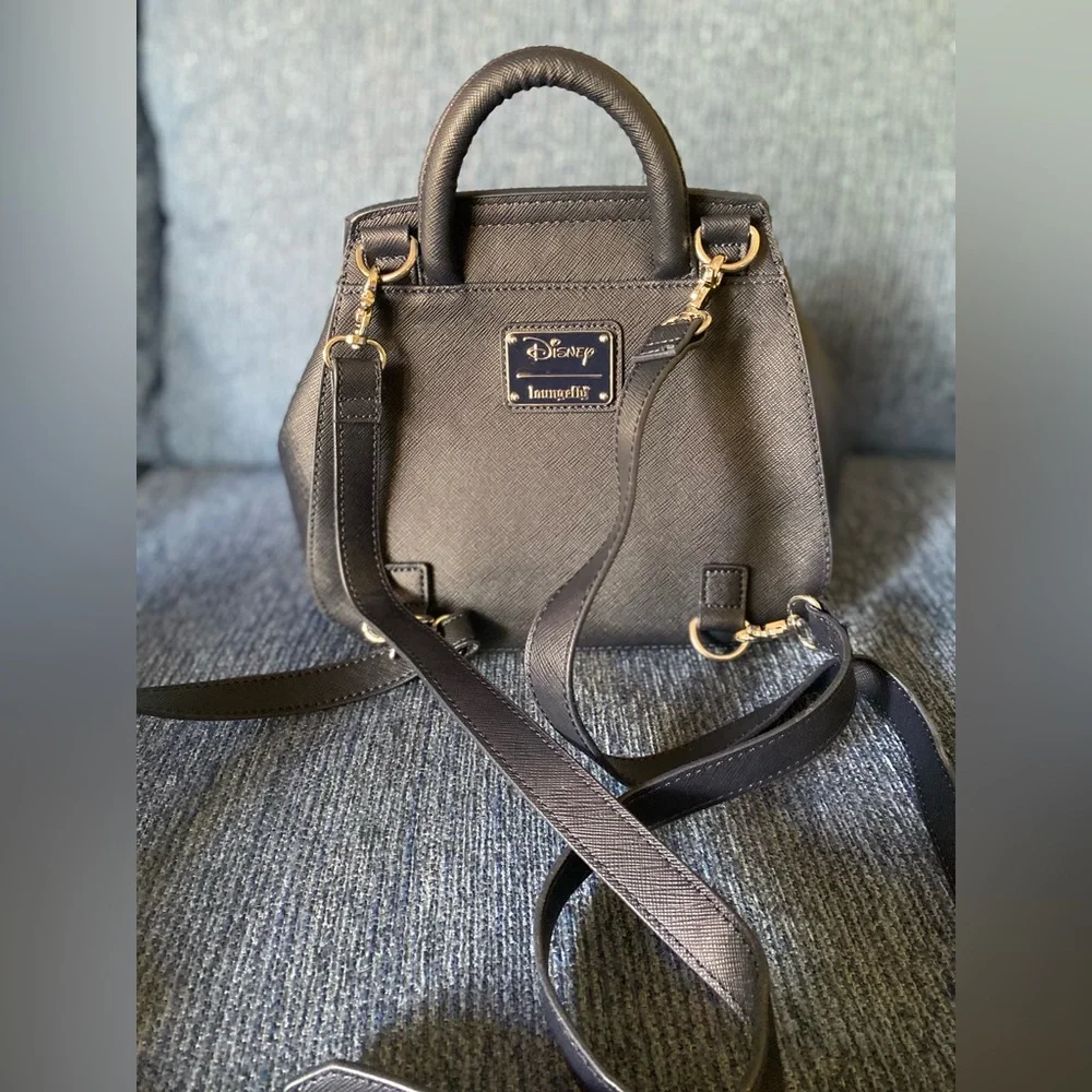 Disney The Little Mermaid Black Multicolor Mini Backpack - Picture 4 of 6